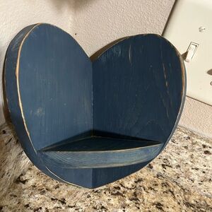 Heart-Shaped Blue corner Wall Shelf